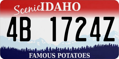 ID license plate 4B1724Z