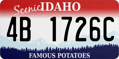 ID license plate 4B1726C