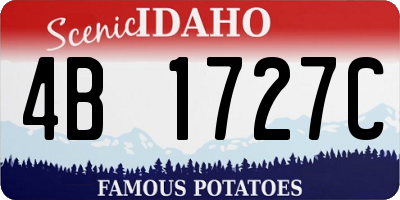 ID license plate 4B1727C