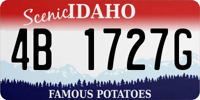 ID license plate 4B1727G