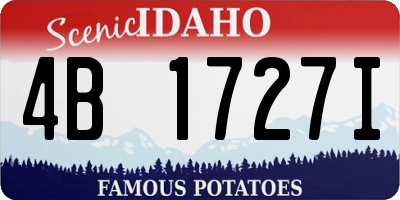 ID license plate 4B1727I