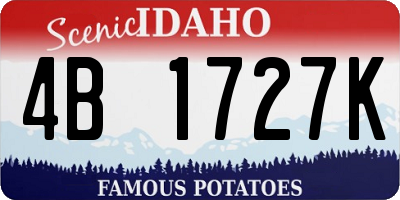 ID license plate 4B1727K