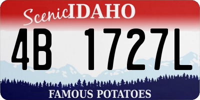 ID license plate 4B1727L