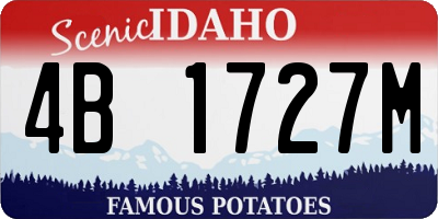ID license plate 4B1727M