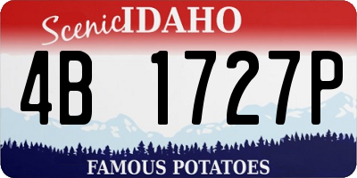 ID license plate 4B1727P