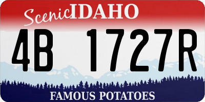 ID license plate 4B1727R