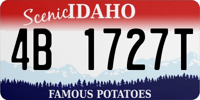 ID license plate 4B1727T