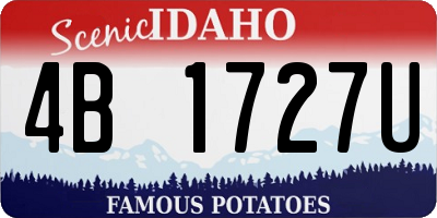 ID license plate 4B1727U