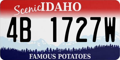 ID license plate 4B1727W