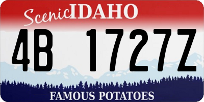 ID license plate 4B1727Z