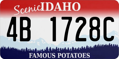 ID license plate 4B1728C