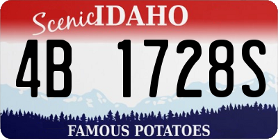ID license plate 4B1728S