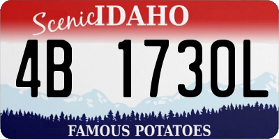 ID license plate 4B1730L