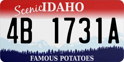 ID license plate 4B1731A