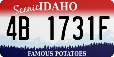 ID license plate 4B1731F