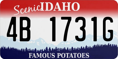 ID license plate 4B1731G