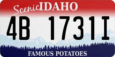 ID license plate 4B1731I