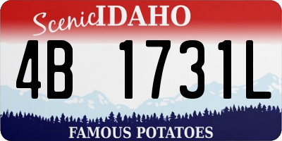 ID license plate 4B1731L
