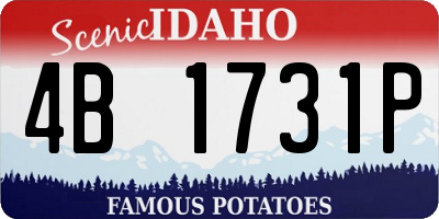 ID license plate 4B1731P