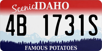 ID license plate 4B1731S
