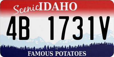 ID license plate 4B1731V