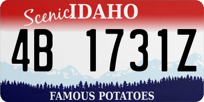 ID license plate 4B1731Z