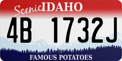 ID license plate 4B1732J