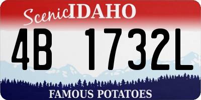 ID license plate 4B1732L