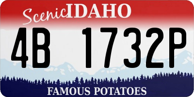 ID license plate 4B1732P
