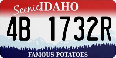 ID license plate 4B1732R