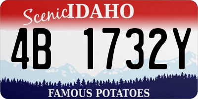 ID license plate 4B1732Y