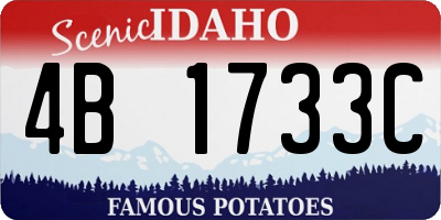 ID license plate 4B1733C