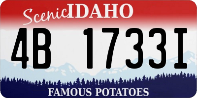 ID license plate 4B1733I