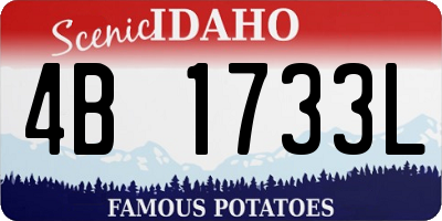 ID license plate 4B1733L