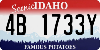 ID license plate 4B1733Y