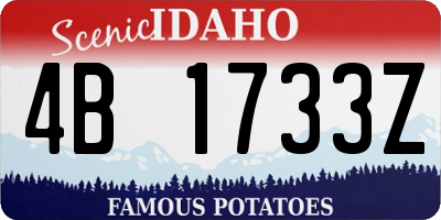 ID license plate 4B1733Z