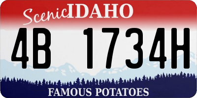 ID license plate 4B1734H