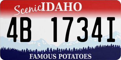 ID license plate 4B1734I