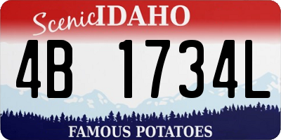 ID license plate 4B1734L