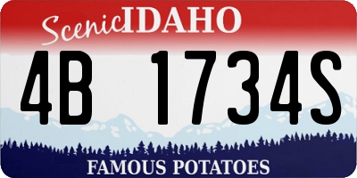 ID license plate 4B1734S