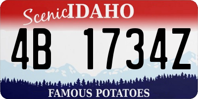 ID license plate 4B1734Z