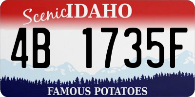 ID license plate 4B1735F