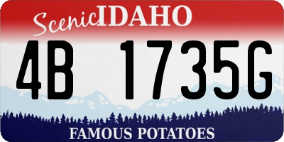 ID license plate 4B1735G