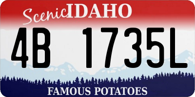 ID license plate 4B1735L