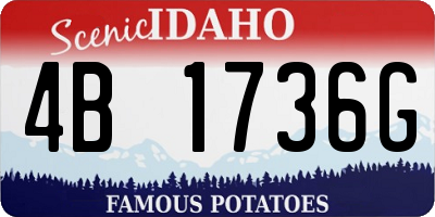 ID license plate 4B1736G