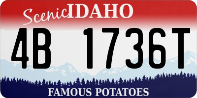 ID license plate 4B1736T