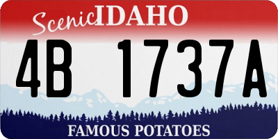 ID license plate 4B1737A
