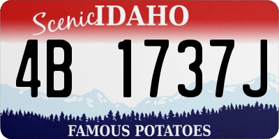ID license plate 4B1737J
