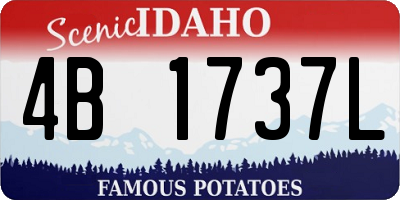 ID license plate 4B1737L