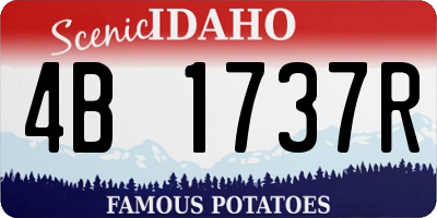 ID license plate 4B1737R